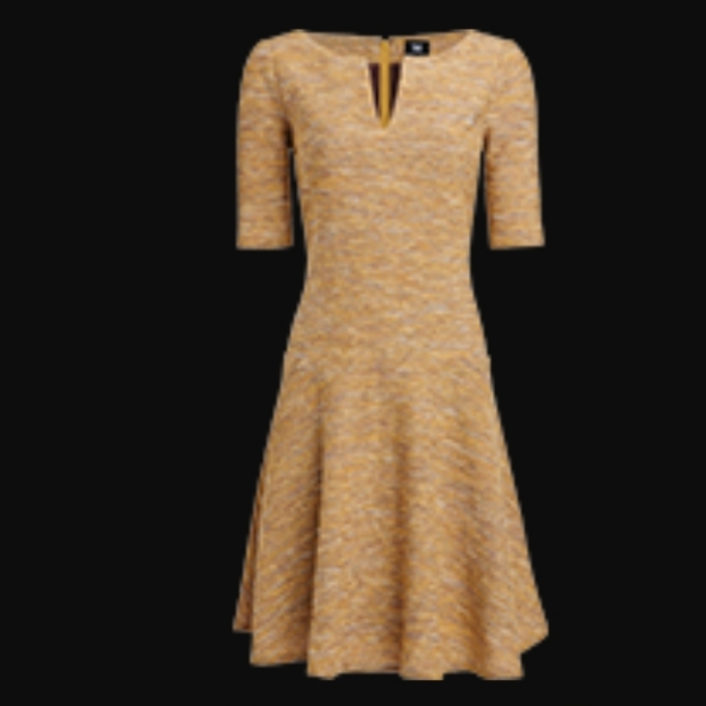 WORTH Camel Fit and Flare Dress